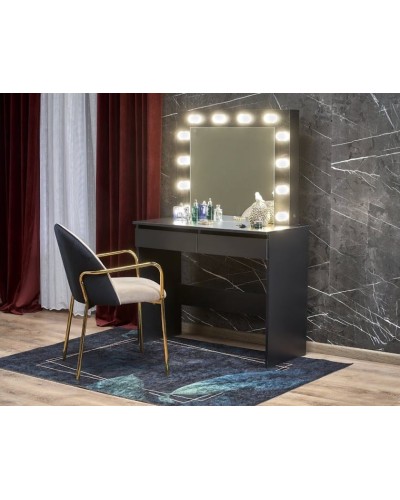 Makiyaj masası Art Mebel 89, laminat, antrasit, 140x90x45 sm