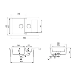 Mətbəx çanağı Aquasanita SQC 151-710