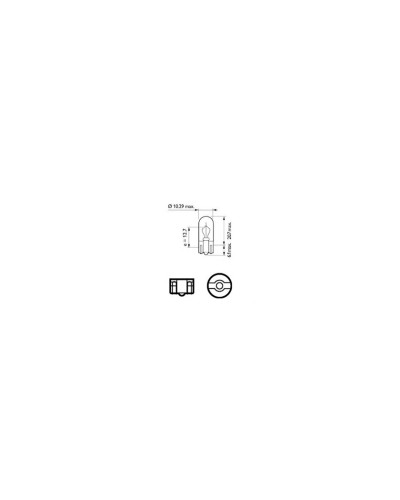 Avtomobil üçün lampa Philips P-12256-2бл W3W W2.1x9.5d 12V, 2 əd