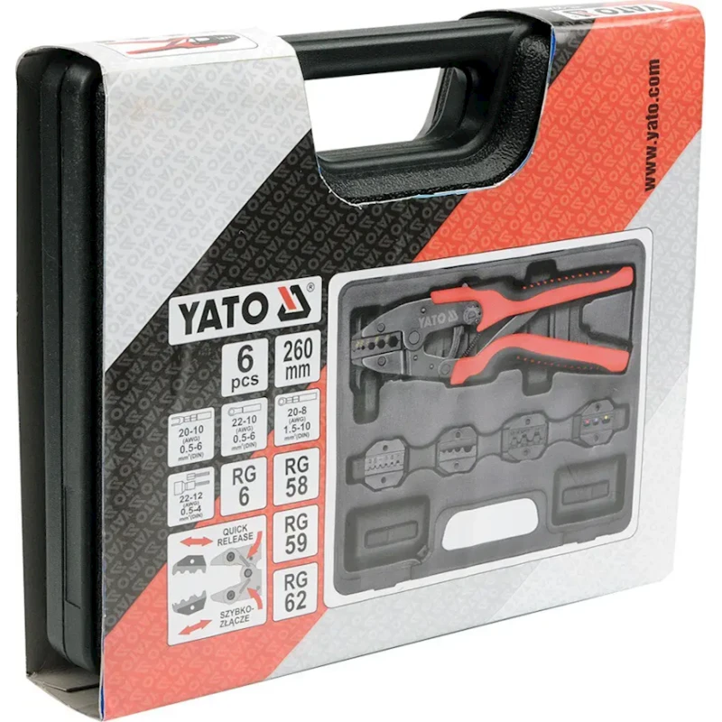 Пресс-клещи в наборе Yato YT-2245, 6 предметов