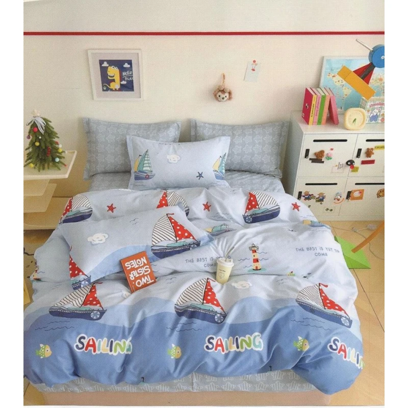 Uşaqlar üçün yataq dəsti First Home SHA-00002580, pambıq, bir yarım, mələfə 160х240 sm, yorğan üzü 160х220 sm, yastıq üzü 50х70 sm, 1 əd, rəngbərəng Uşaqlar üçün yataq dəsti First Home SHA-00002580, pambıq, bir yarım, mələfə 160х240 sm, yorğan üzü 160х220 sm, yastıq üzü 50х70 sm, 1 əd, rəngbərəng