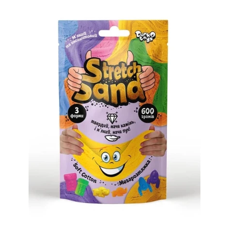 Кинетический песок Danko Toys Stretch Sand, 3 формы, 600 г Кинетический песок Danko Toys Stretch Sand, 3 формы, 600 г