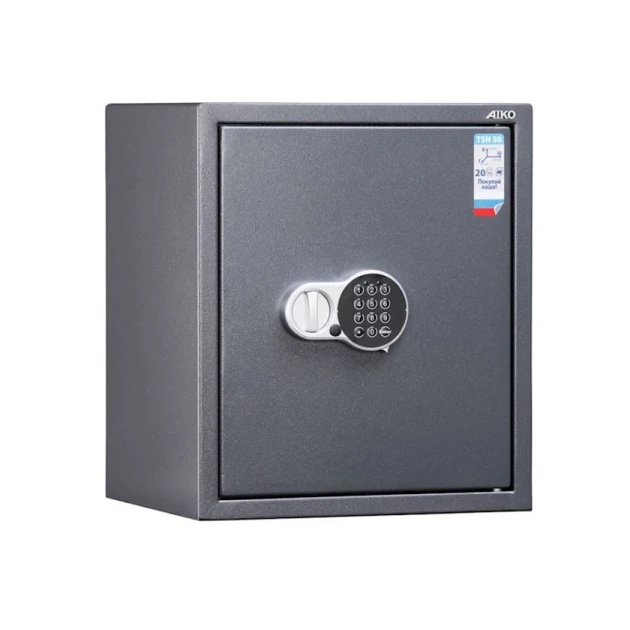 Офисный сейф AIKO TSN 50, электронный кодовый, серый
