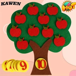 Развивающая игра Дерево знаний, на липучке, с цифрами и яблоками Развивающая игра Дерево знаний, на липучке, с цифрами и яблоками