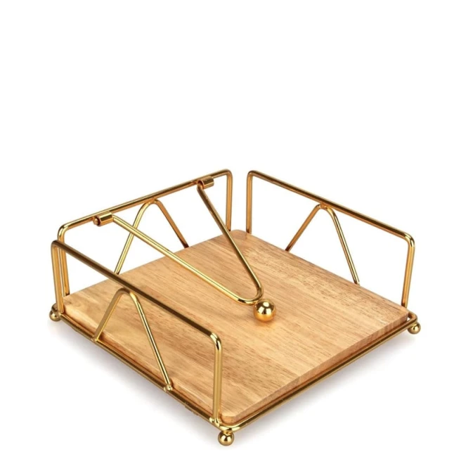 Salfet qabı Plateon0026 metal çərçivəli, qızılı Salfet qabı Plateon0026 metal çərçivəli, qızılı