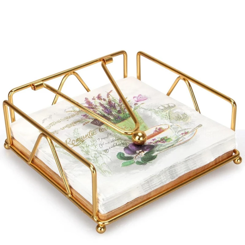 Salfet qabı Plateon0026 metal çərçivəli, qızılı Salfet qabı Plateon0026 metal çərçivəli, qızılı