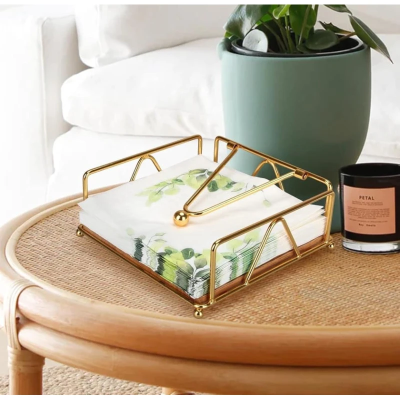 Salfet qabı Plateon0026 metal çərçivəli, qızılı Salfet qabı Plateon0026 metal çərçivəli, qızılı