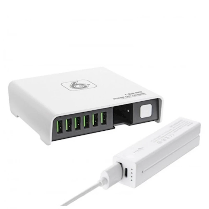 Şəbəkə enerji toplama cihazı LDNIO A6802 portativ enerji toplama cihazı ilə