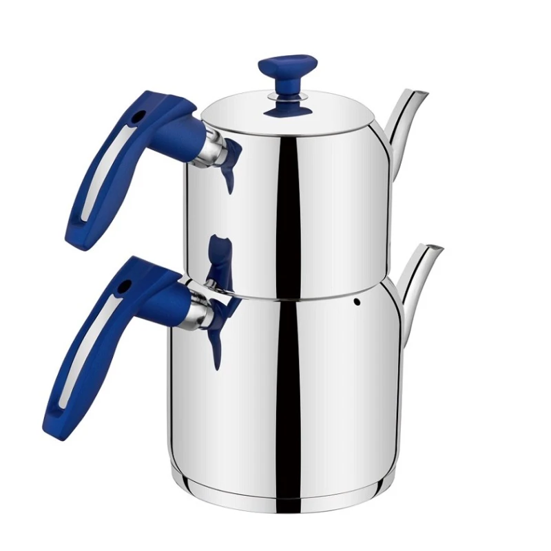 Набор чайников Evimsaray İdil EVMS 7118, нержавеющая сталь, серебристый, 800 + 1300 мл, 2 шт Набор чайников Evimsaray İdil EVMS 7118, нержавеющая сталь, серебристый, 800 + 1300 мл, 2 шт