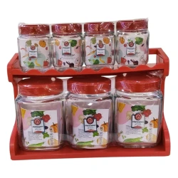 Набор емкостей для хранения специй Green PC-0101, прозрачный/красный, 7 шт