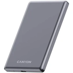 Внешний аккумулятор Canyon OnPower 505 Slim Magsafe 5000mAh PD20W Dark Grey