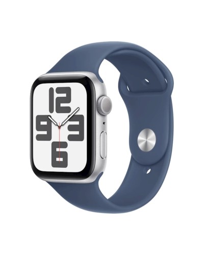 Ağıllı saat Apple Watch SE GPS 40mm Silver Aluminium Case with Denim Sport Band - M/L