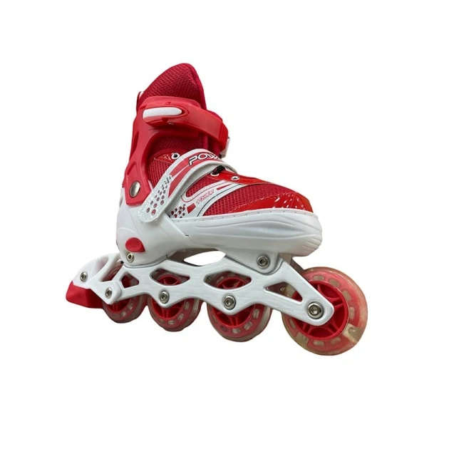 Роликовые коньки для детей K603C, размер M, красные/белые Роликовые коньки для детей K603C, размер M, красные/белые
