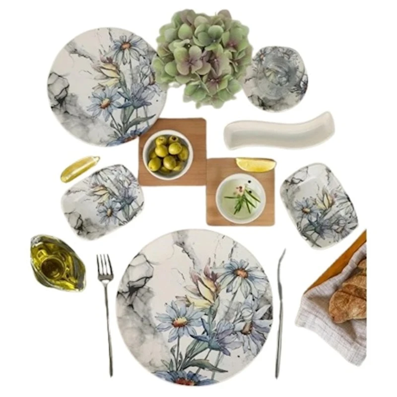 Набор для завтрака посуды Keramik SA190 19 предметов, на 4 персоны, керамика, белый/синий/желтый, масленка 2 шт, 13х10 см/емкость для меда 2 шт, 8 см/большая тарелка 1 шт, 27 см/маленькая тарелка 4 шт, 20 см/армуду стаканы 4 шт, высота 9 см/диаметр 5 см/б Набор для завтрака посуды Keramik SA190 19 предметов, на 4 персоны, керамика, белый/синий/желтый, масленка 2 шт, 13х10 см/емкость для меда 2 шт, 8 см/большая тарелка 1 шт, 27 см/маленькая тарелка 4 шт, 20 см/армуду стаканы 4 шт, высота 9 см/диаметр 5 см/б