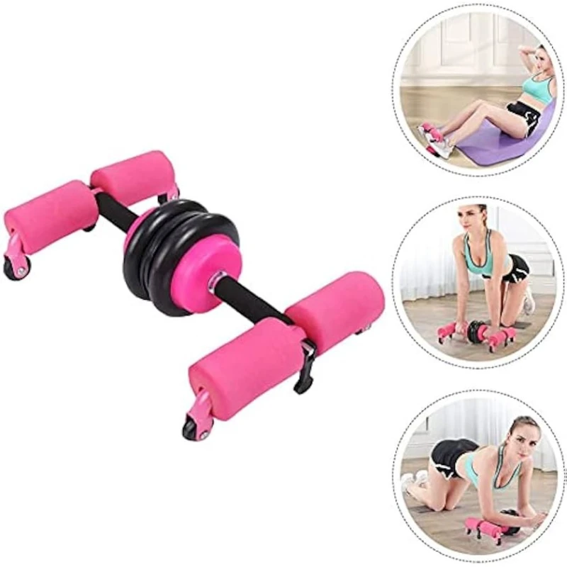 Тренажер для пресса WS0297, 40 x 16 x 9.5 см, розовый/черный