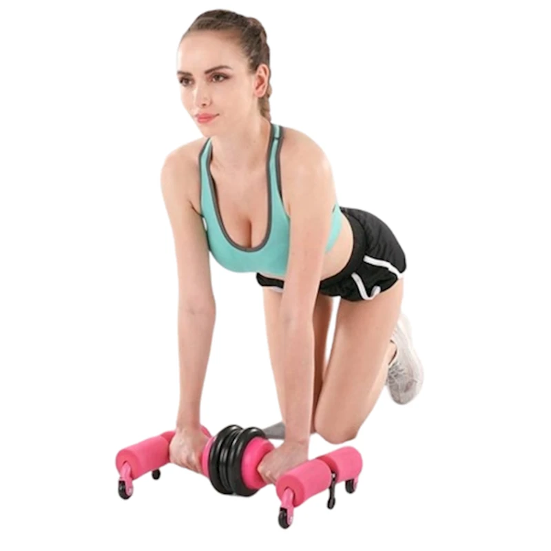 Тренажер для пресса WS0297, 40 x 16 x 9.5 см, розовый/черный