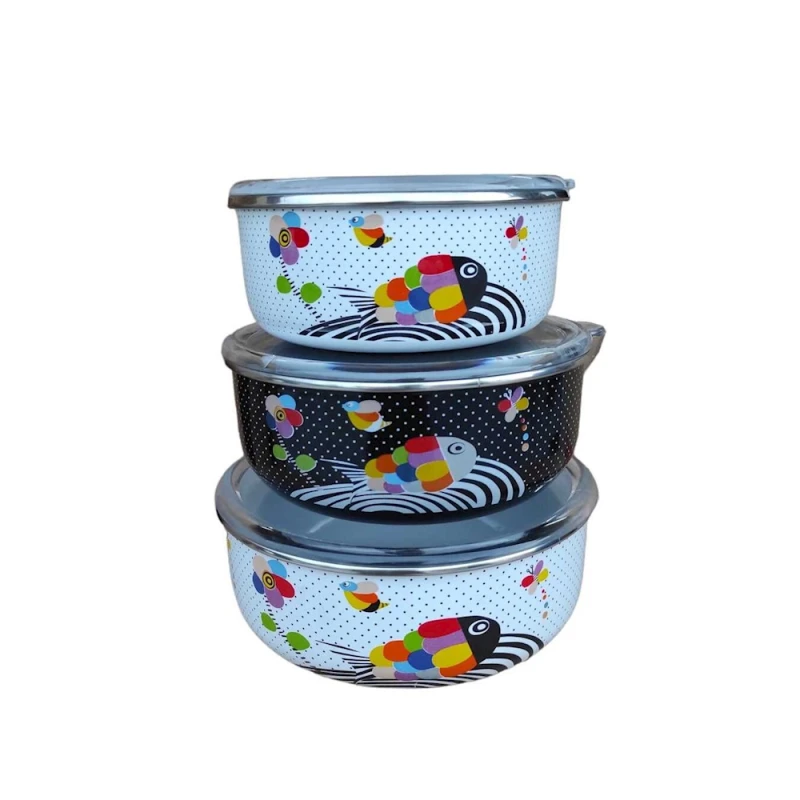 Qida saxlama konteyner dəsti NH-12, metal/plastik, 3 əd