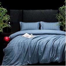 Yataq dəsti Narlı Exclusive Narlı 000759, yorğan üzü 200x220 sm, mələfə 240x260 sm, 2 əd yastıq üzü 50x70 sm, ikinəfərlik, lüks satin, göy