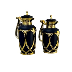 Termos-səhəng Najib NJ18, plastik, şüşə, 1 l + 0.7 l, qara, 2 ədəd