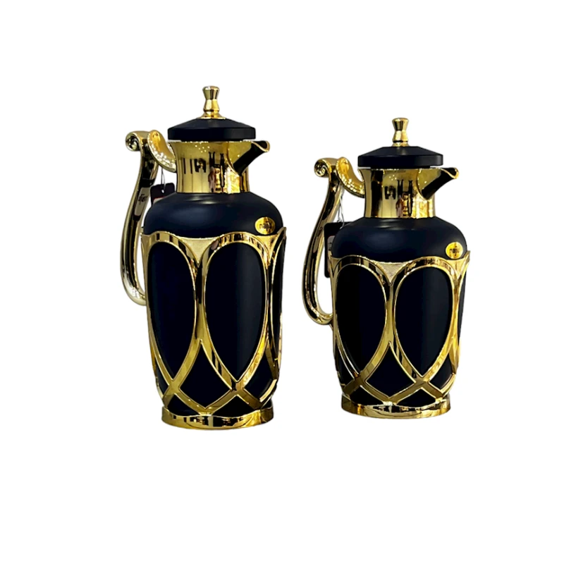 Термокувшин Najib NJ18, пластик, стекло, 1 л + 0.7 л, черный, 2 шт Термокувшин Najib NJ18, пластик, стекло, 1 л + 0.7 л, черный, 2 шт