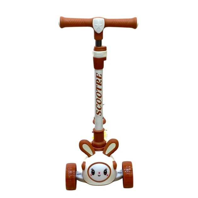Uşaqlar üçün samokat M6771, ağ/qəhvəyi