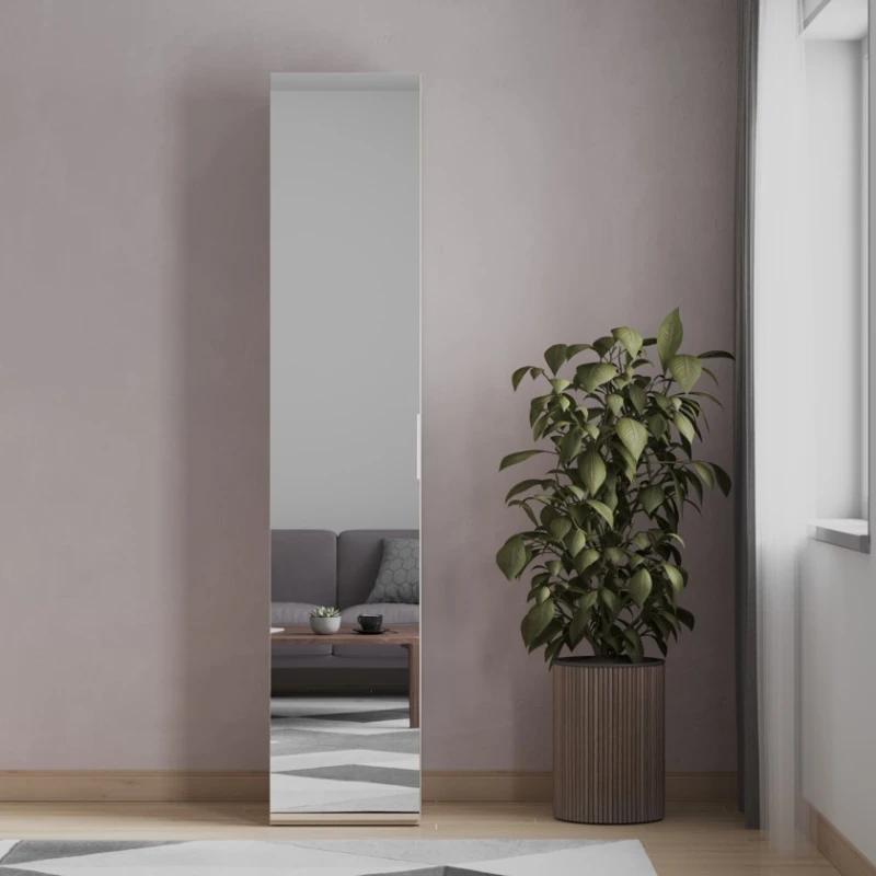 Шкаф Art Mebel 12, 210x50x45 см, ламинат, кремовый