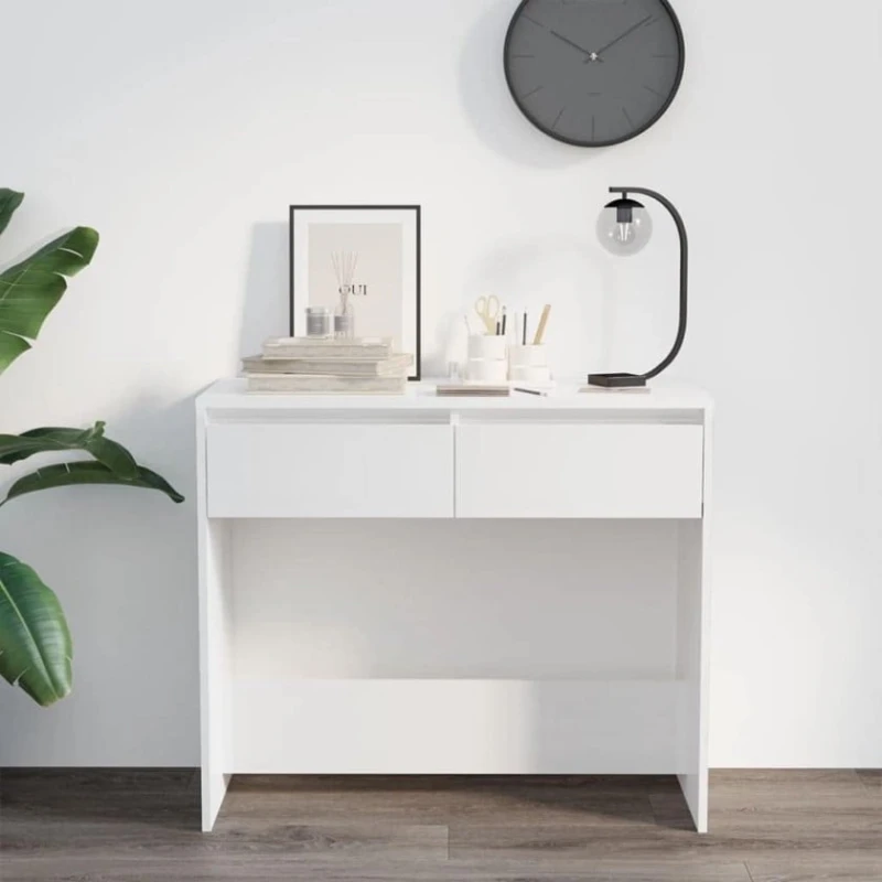 Письменный стол Ev Plus Ranze, ЛДСП, белый, 89x41x76 см