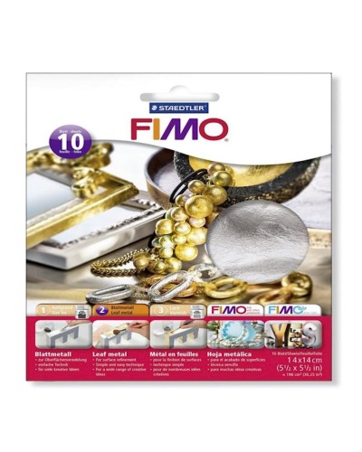 Zərvərəq Fimo Silver, 10 vərəq, Gümüşü