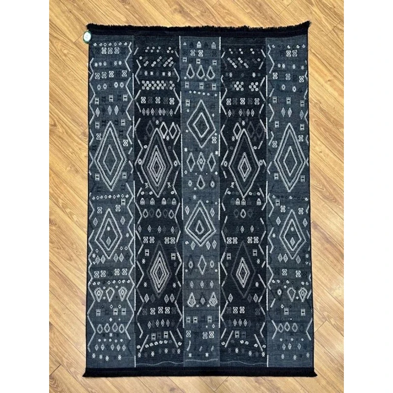 Ковер Natural halı Luna LUNA46BS, 120x180 см, полипропилен, черный/серый