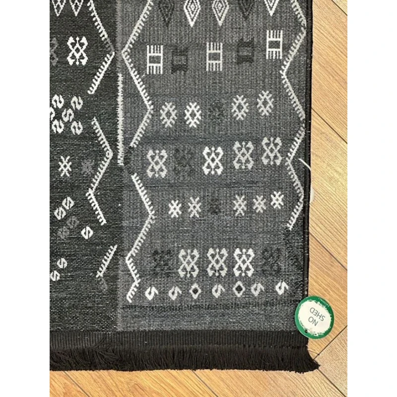 Ковер Natural halı Luna LUNA46BS, 120x180 см, полипропилен, черный/серый