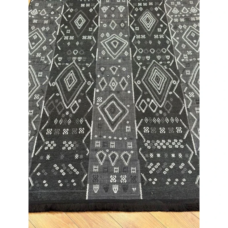 Ковер Natural halı Luna LUNA46BS, 120x180 см, полипропилен, черный/серый