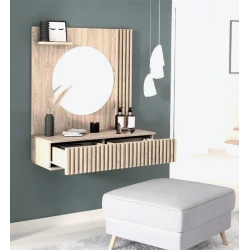 Туалетный столик Art Mebel 86, ламинат, сонома, 100x70x40 см