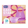 Комплект посуды Chicco Easy Start, 3 предмета, силикон, 6+ мес, розовый