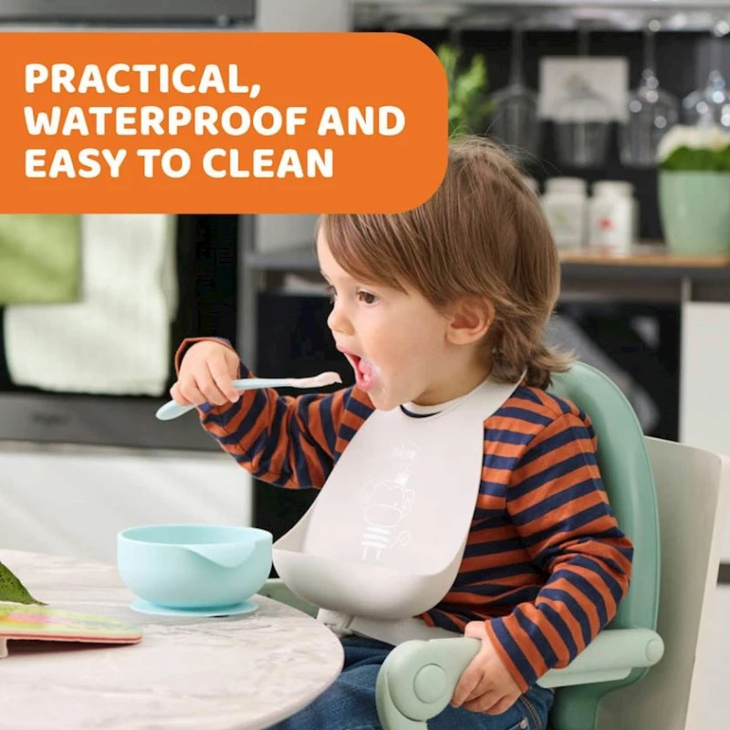 Комплект посуды Chicco Easy Start, 3 предмета, силикон, 6+ мес, розовый