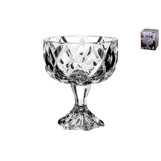 Конфетница Lıfe Vogue 7081-1, 16х13 см, стекло, прозрачная