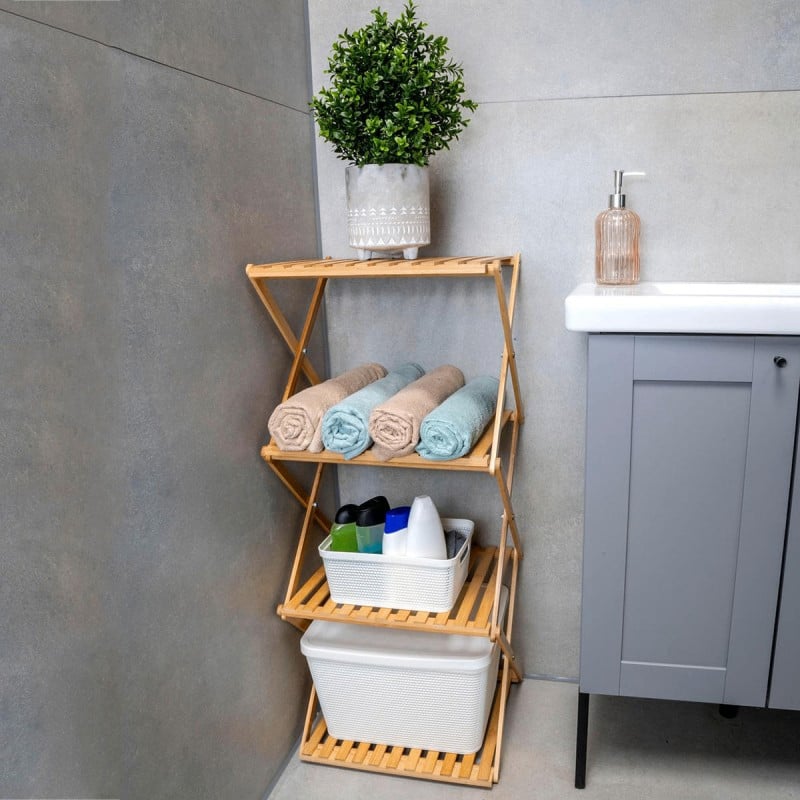 Полки для ванной комнаты Alpina, бамбук, 33.5x40x93.5 см Полки для ванной комнаты Alpina, бамбук, 33.5x40x93.5 см