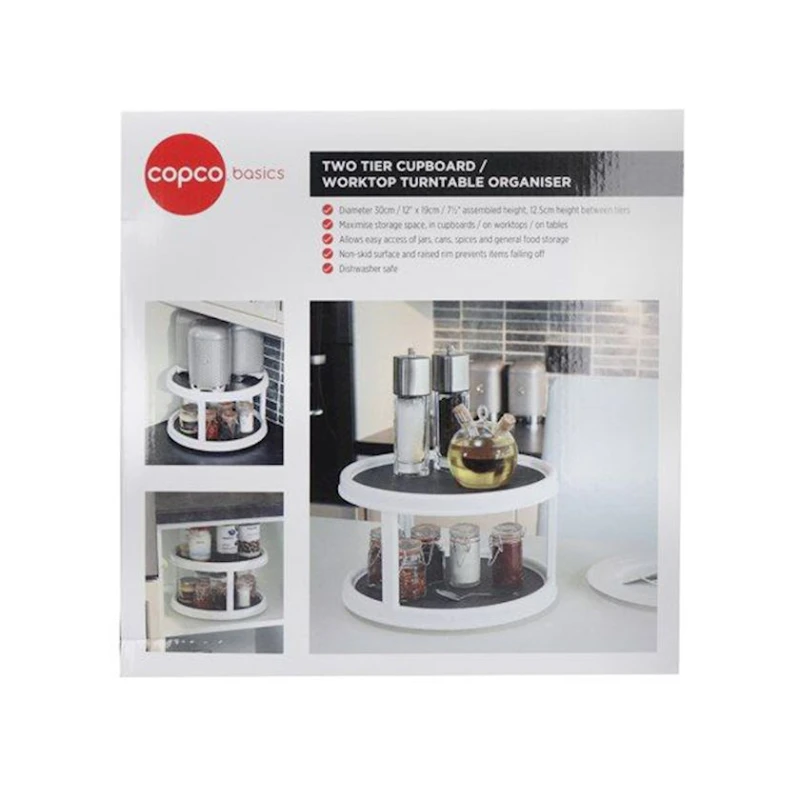 Органайзер для специй Hom-me, 30х19 см, пластик, Серый/Белый