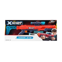 Blaster Zuru X-Shot Excel Hawk Eye, 16 darts, 8+, rəngbərəng