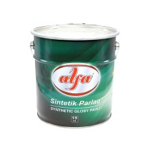 İnşaat boyası Alfa SOG_6122, sintetik, parlaq, ağ, 15 l