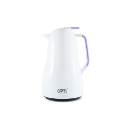 Термос-кофейник Gipfel Eliza 8219, пластик/стекло, белый/фиолетовый