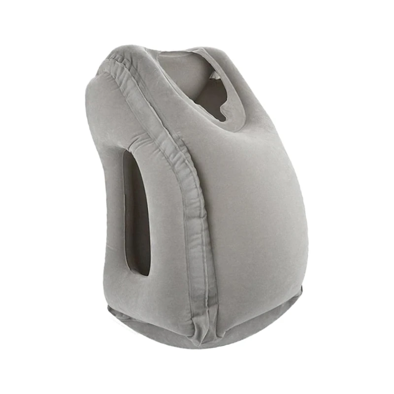 Надувная подушка под голову 800, ПВХ, серая, 30x35x55 см Надувная подушка под голову 800, ПВХ, серая, 30x35x55 см