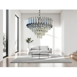 Подвесная люстра Şəms Aydınlatma Aurum спираль 813-40 см, серебристая Подвесная люстра Şəms Aydınlatma Aurum спираль 813-40 см, серебристая