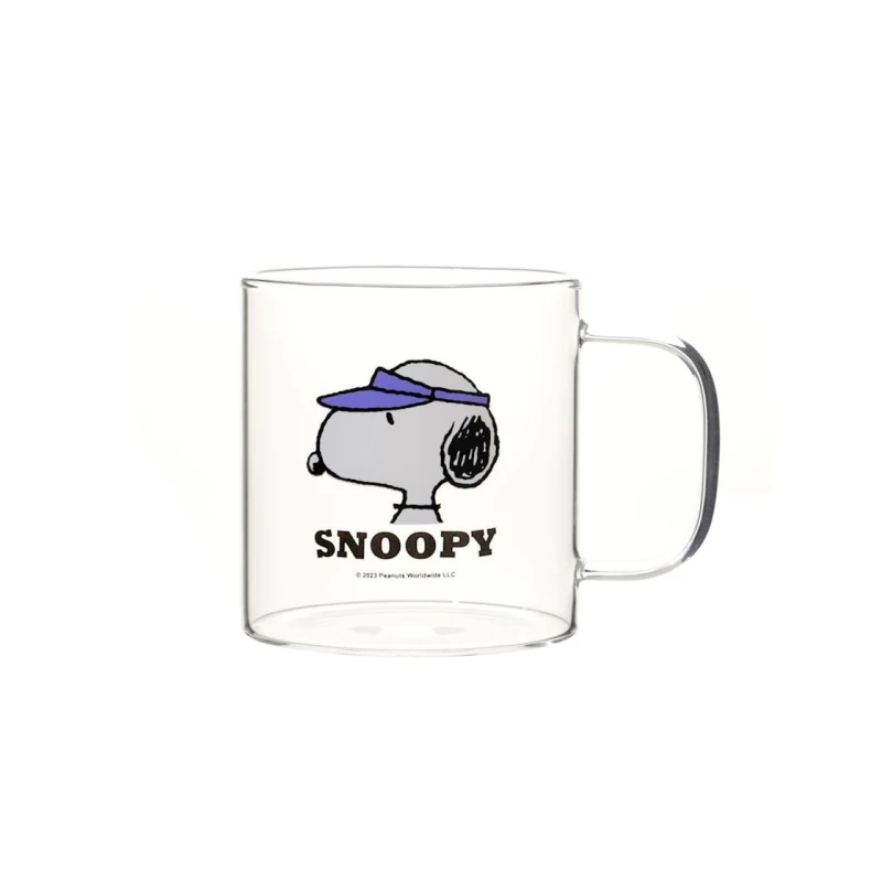 Чашка Miniso Snoopy Summer Travel, стекло, прозрачная, 420 мл