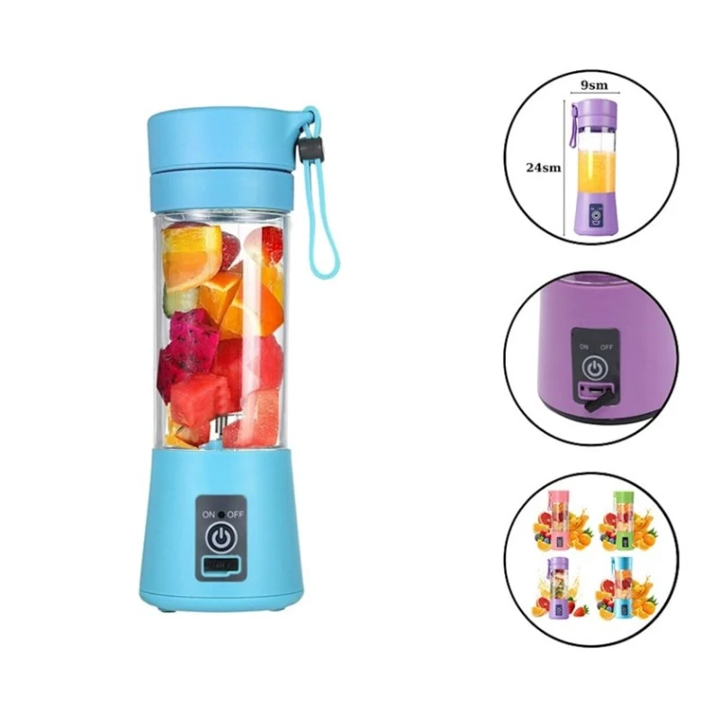 Портативный USB блендер 2284 Love it, голубой, пластик, 380 мл Портативный USB блендер 2284 Love it, голубой, пластик, 380 мл