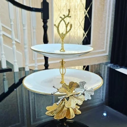 Этажерка Gallery Home GLR-023, белая/золотистая, 30x40 см