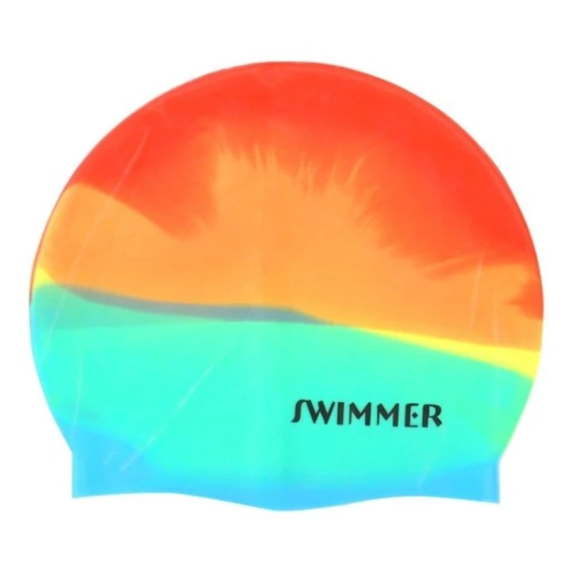 Шапочка для плавания X1576-7-4, 22x19 см, разноцветная
