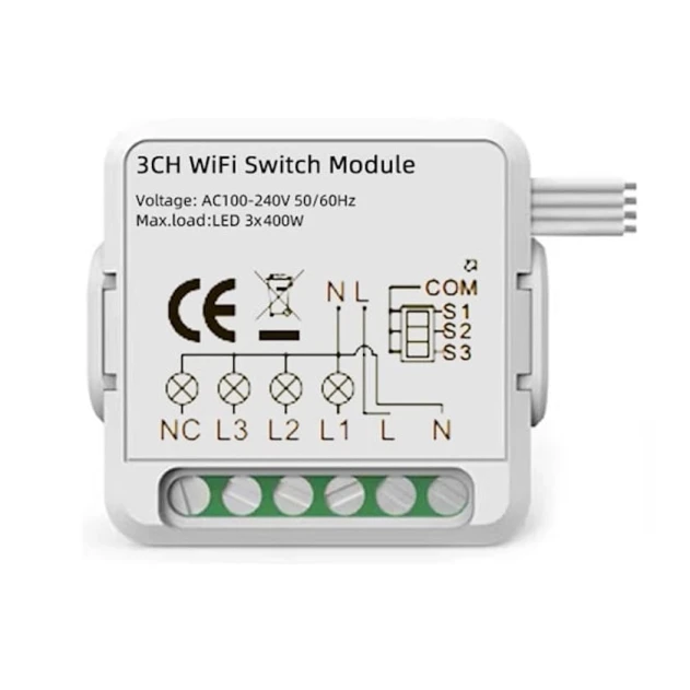 Умный выключатель Tuya Smart 3CH WiFi Switch Remote Controller