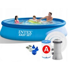 Şişmə hovuz Intex H28225588142NP, 396x84 sm, 7290 l, göy