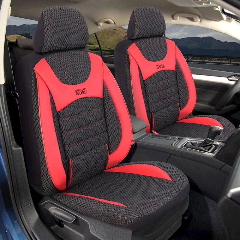 Oturacaq üçün çexol Deluxe Boss Bellı 7, qara/qırmızı