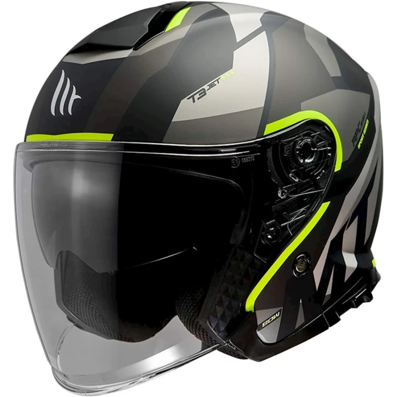 Мотошлем MT Helmets Thunder 3 SV Jet Bow A3 Matt Fluor Yellow, размер S